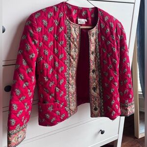 Vera Bradley Red Paisley Quilted Jacket